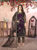 Monjolika Fashion Purple Net Embroidery Trendy Salwar Kameez | Grocsy