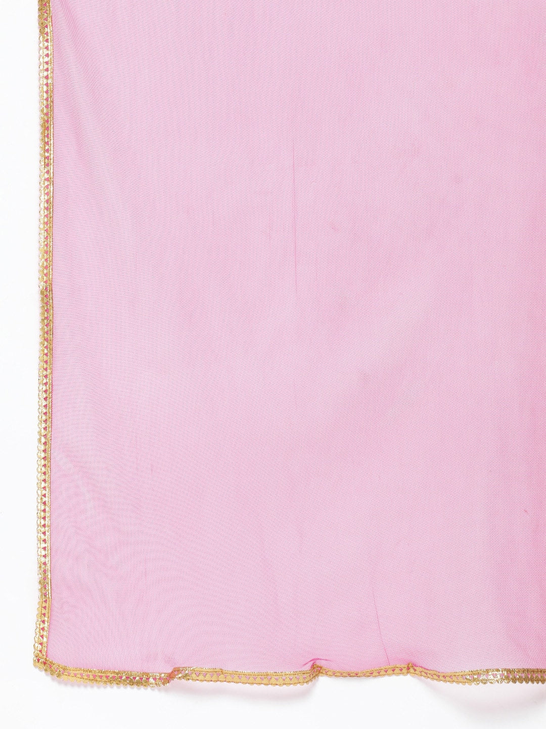 HERE&NOW Women Pink Ethnic Motifs Printed Gotta Patti Kurta with Sharara With Dupatta | Grocsy