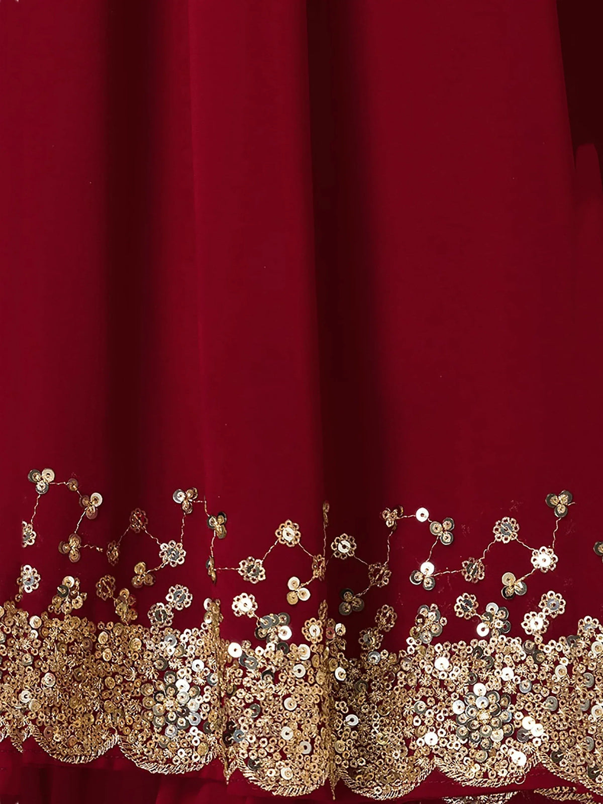 Tulsi Art Wonderful Maroon Sequins Georgette Party Wear Lehenga Choli | Grocsy