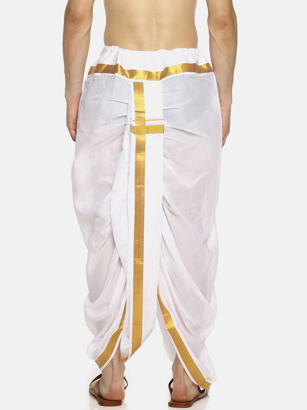 Sethukrishna Men White Solid Readymade Dhoti | Grocsy