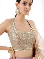 Tulsi Art Beautiful Dusty Pink Zari Work Georgette Party Wear Lehenga Choli | Grocsy