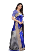 Vamika blue Printed Art Silk Saree | Grocsy