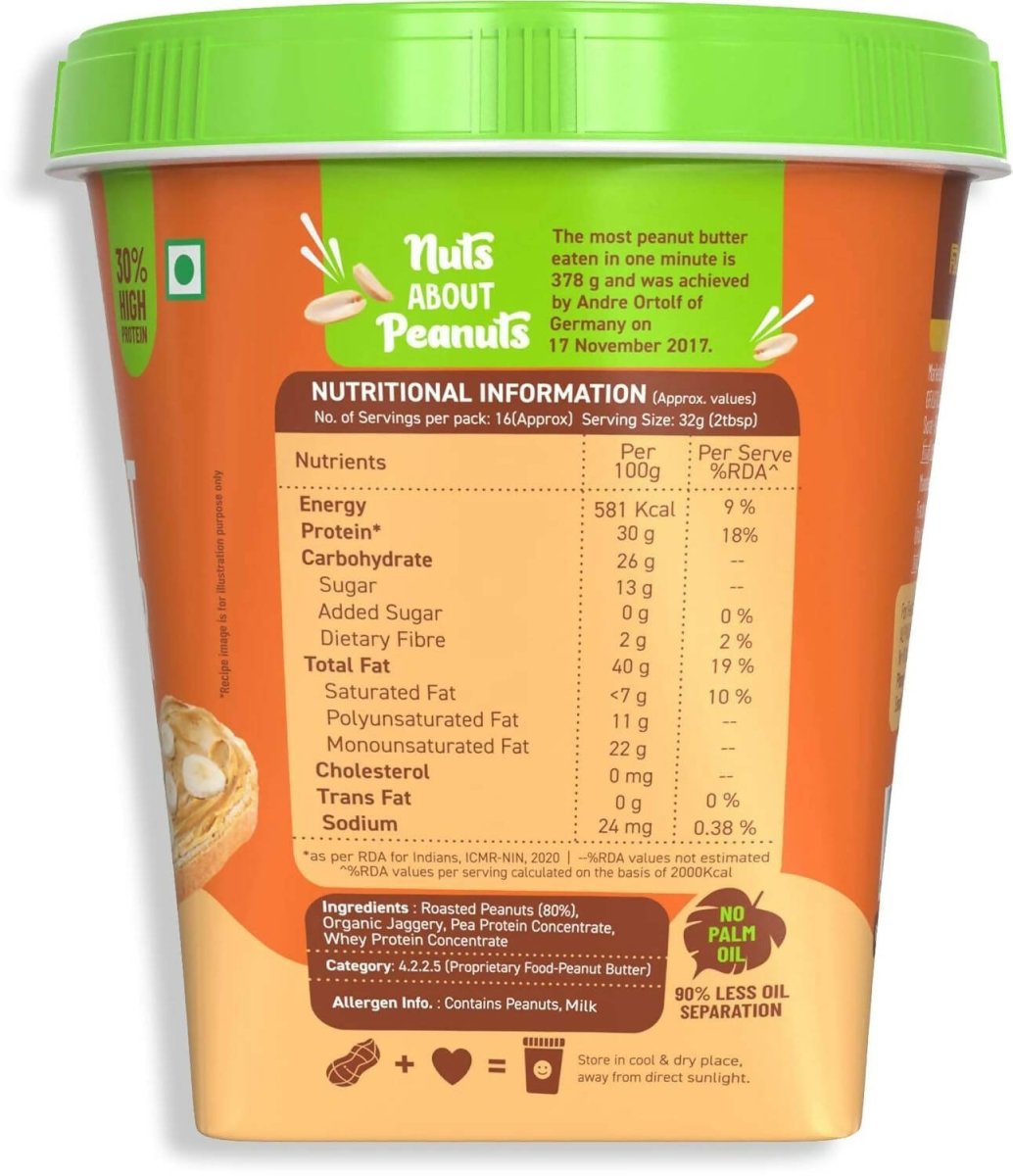 Alpino High Protein Jaggery Peanut Butter Smooth | Grocsy