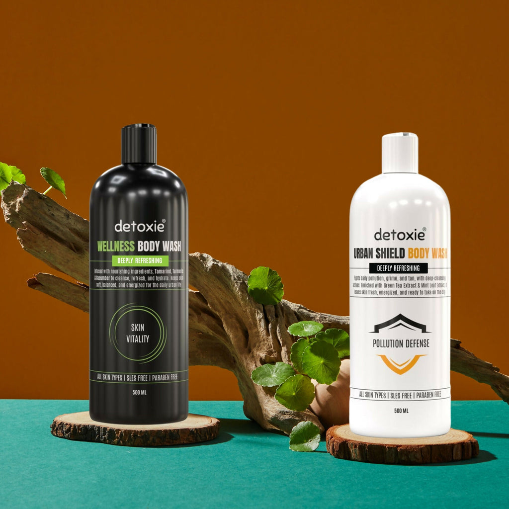 Detoxie Body Wash with Loofah - Urban Shield & Wellness | Grocsy