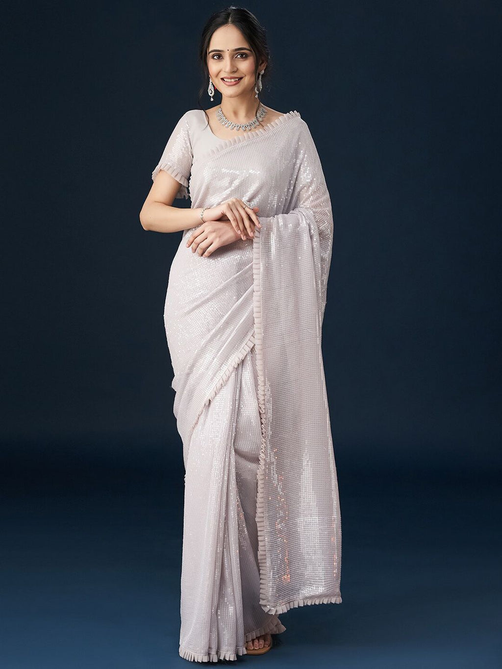 kasee Sequinned Embellished Saree | Grocsy