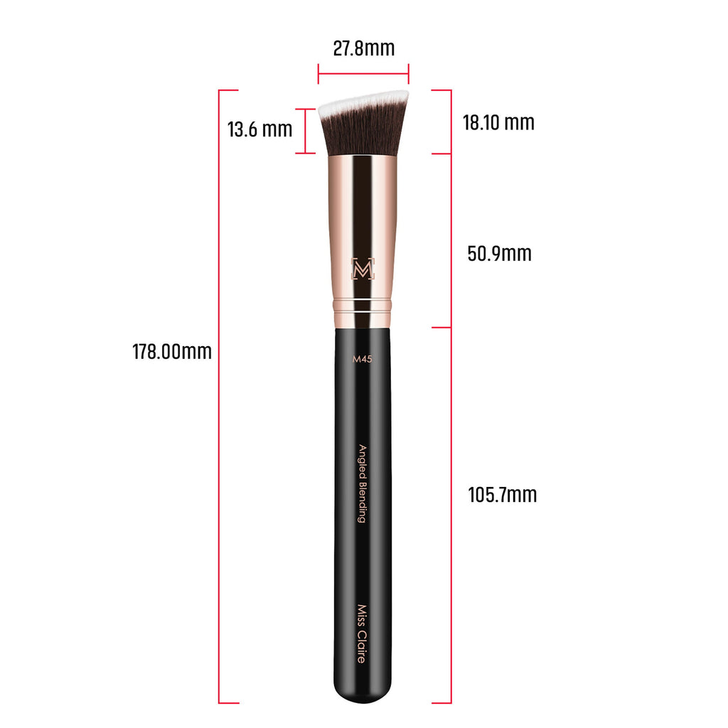 Miss Claire M45 - Angled Blending Brush - Rose Gold | Grocsy
