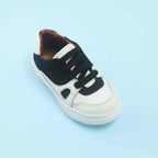 Tiny Bugs Boys Lace Up Casual Shoes - White & Black | Grocsy