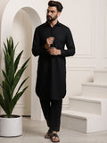 Sojanya Cotton Linen Kurta With Pyjamas | Grocsy