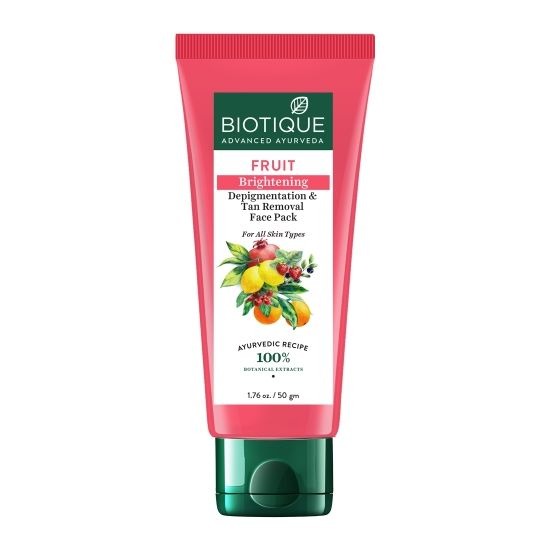 Biotique Advanced Ayurveda Fruit Brightening Depigmentation & Tan Removal Face Pack | Grocsy