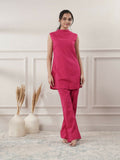 Joban Fashion Women's Fuchsia Cotton Co-Ord Set | Grocsy
