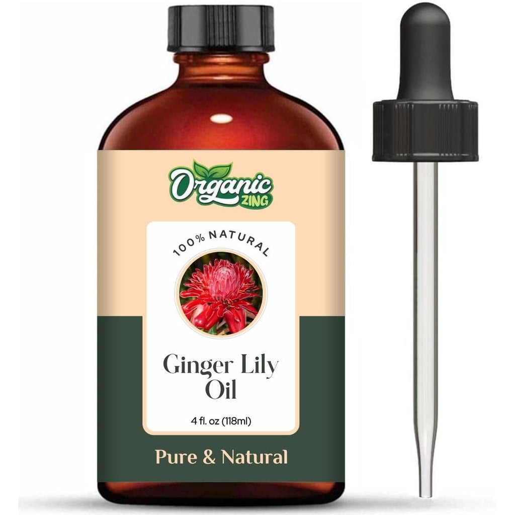 Organic Zing Ginger Lily (Hedychium coronarium) Oil | Pure & Natural Essential Oil for Skincare, Hair Care, Aroma and Diffusers | Grocsy
