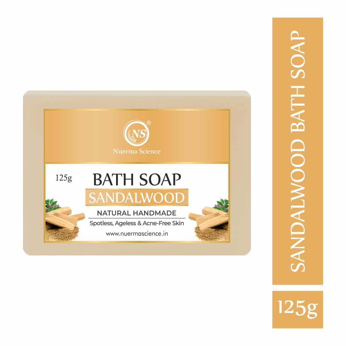 Nuerma Science Sandalwood Bath Soap | Spotless, Ageless & Acne-Free Skin | Grocsy