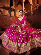 Tulsi Art Marvelous Hot Pink Sequins Embroidered Silk Lehenga Choli | Grocsy