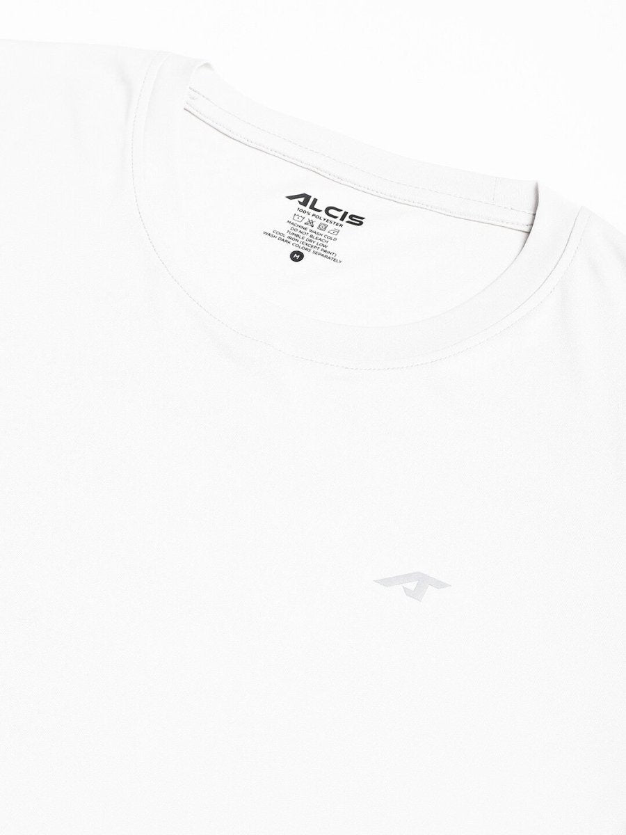 Alcis Men Anti-Static Soft-Touch Slim-Fit Sports for All Round Neck T-Shirt | Grocsy