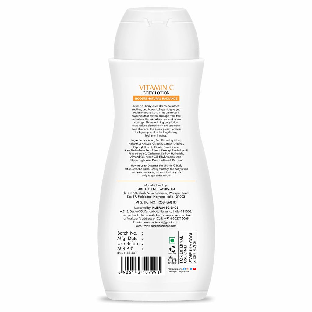 Nuerma Science Vitamin C Moisturizing Body Lotion | Deep Hydrating & Nourishing Body Lotion | Grocsy