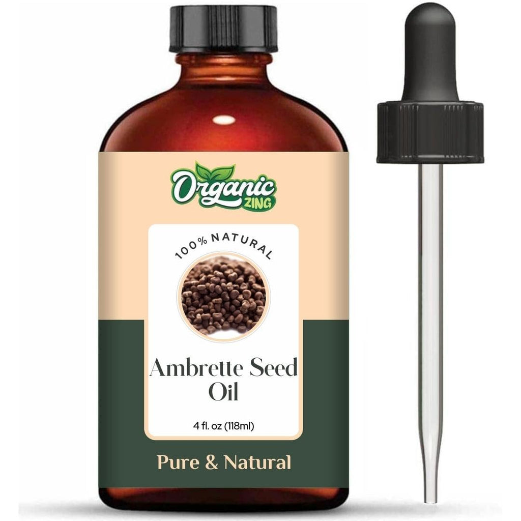 Organic Zing Ambrette Seed (Abelmoschus moschatus) Oil | Pure & Natural Carrier Oil for Skincare, Aroma & Diffusers | Grocsy