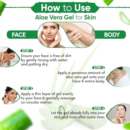 Kazima Aloe Vera Gel Raw - 100% Pure Natural Gel - Ideal for Skin Treatment, Face, Acne Scars, Hair Treatment, Moisturizer & Dark Circles (250 Gram) | Grocsy