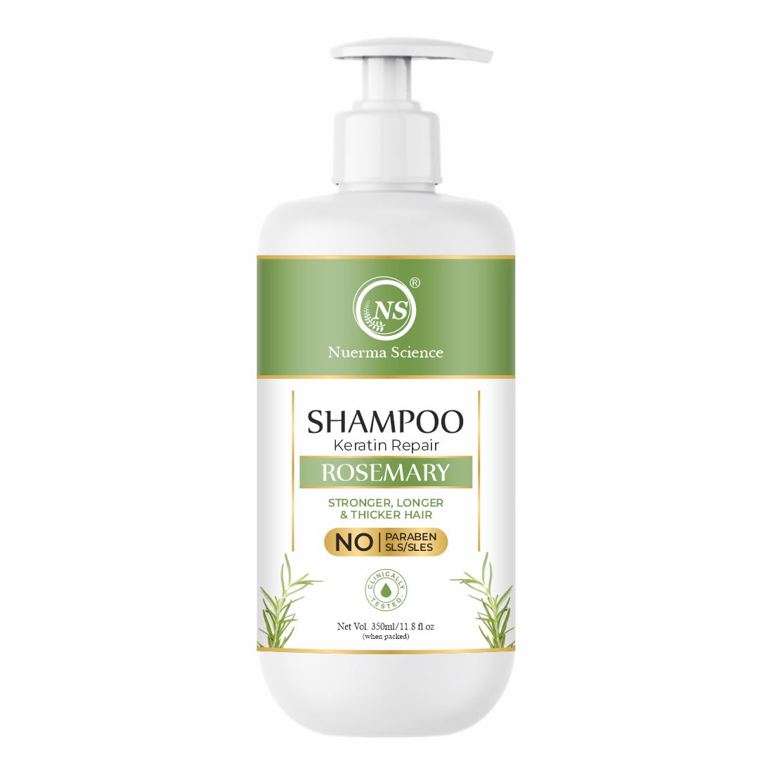 Nuerma Science Keratin Repair Rosemary Shampoo for Damaged, Dry & Frizzy Hair | Grocsy
