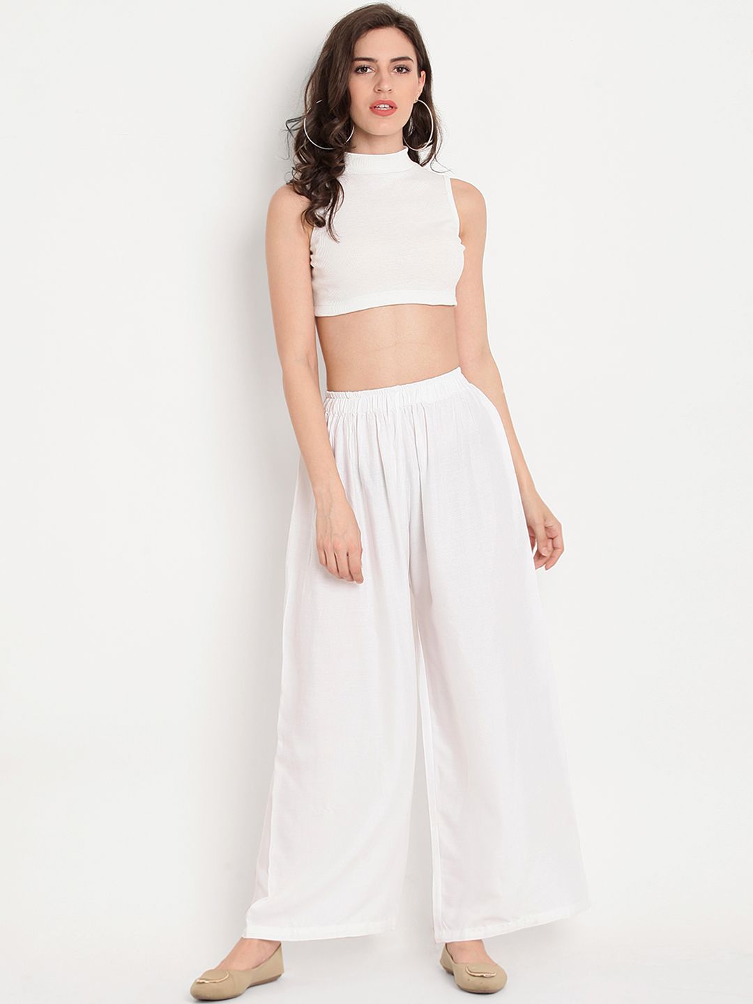 TAG 7 Women Pack of 3 Solid Flared Palazzos | Grocsy