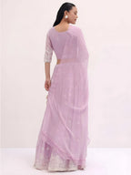 Tulsi Art Attractive Pink Thread Embroidered Georgette Event Wear Lehenga Choli | Grocsy