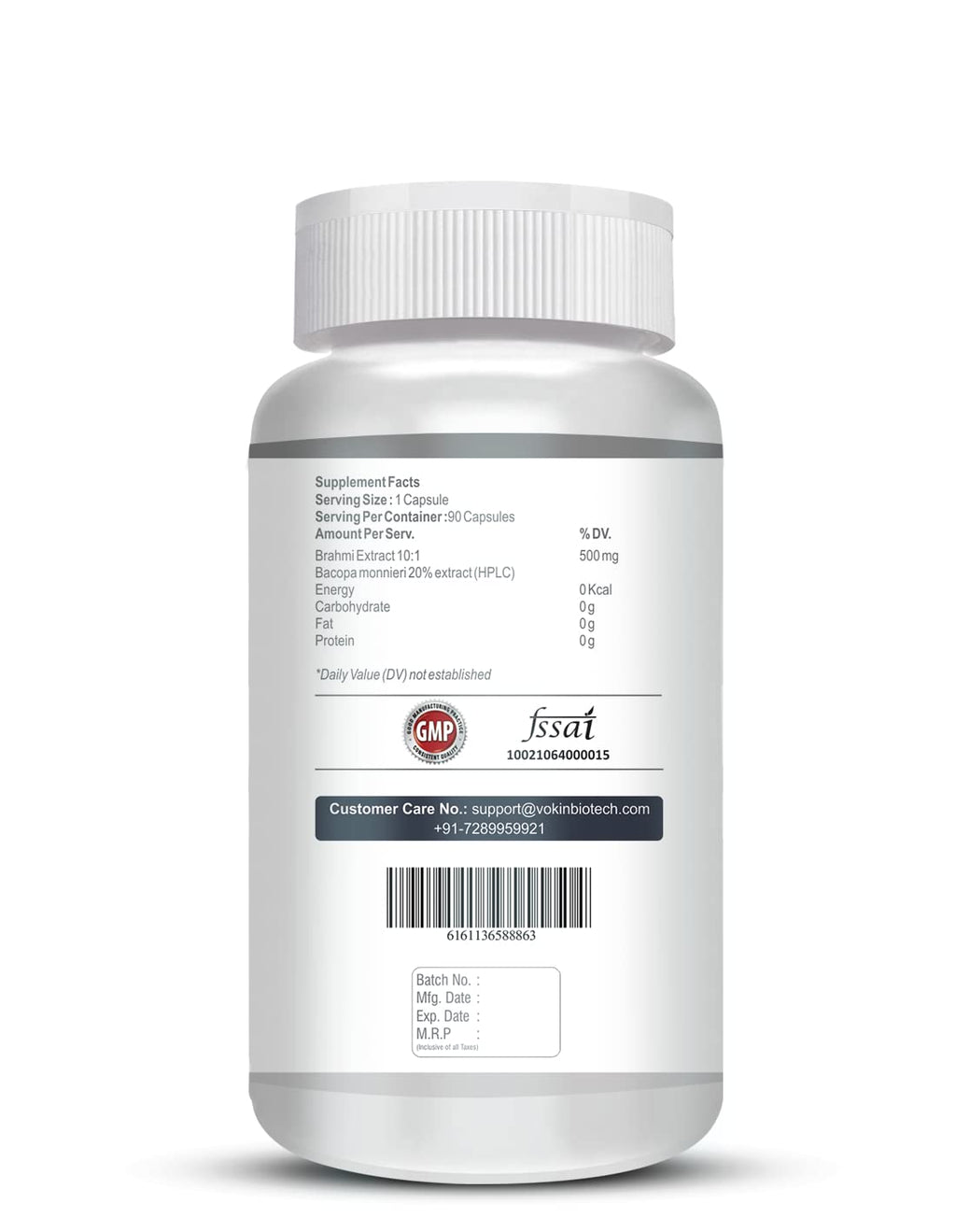 Vokin Biotech Bacopa Brahmi Extract- Support Brain Health- 500mg | Grocsy