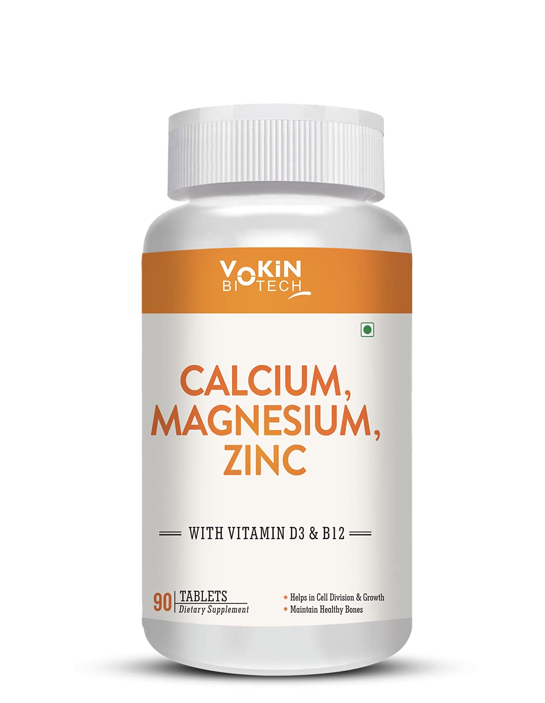 Vokin Biotech Calcium, Magnesium, Zinc, D3 & B12-Tablets | Grocsy