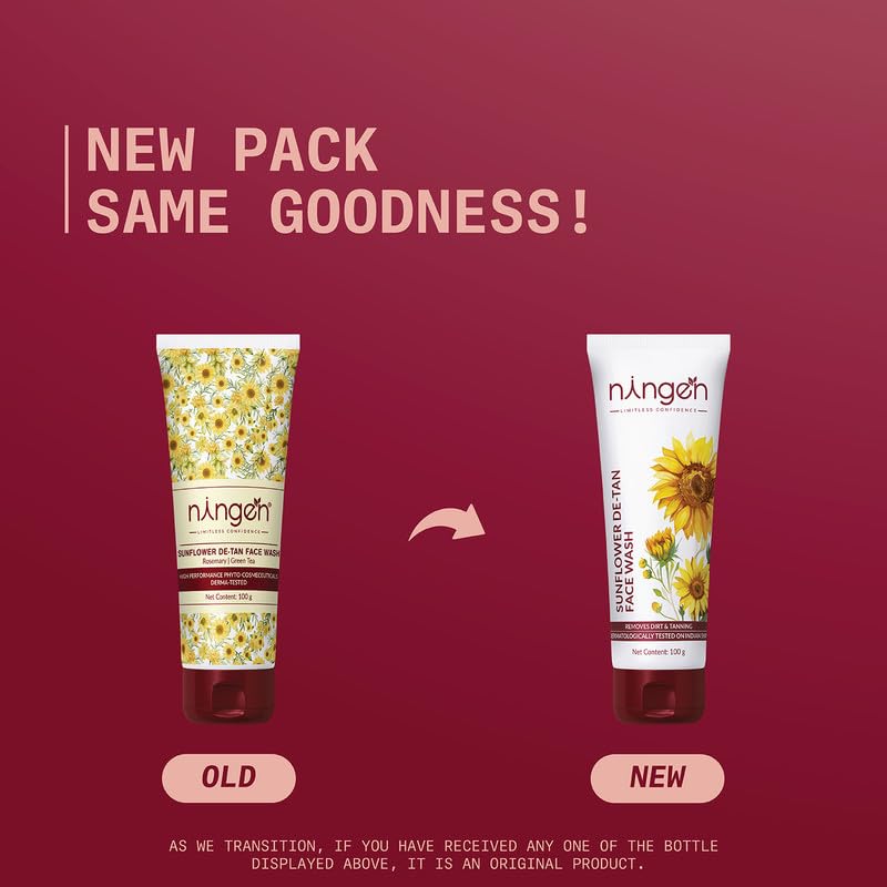 Ningen Sunflower De-Tan Face Wash | Grocsy