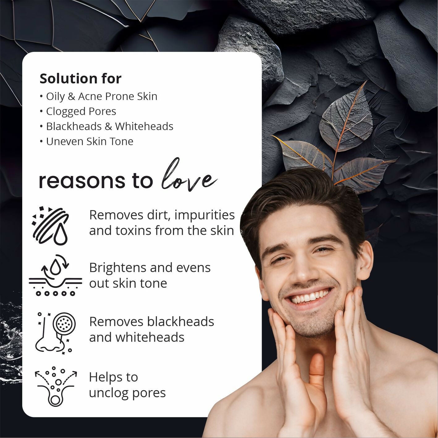 Globus Naturals Anti-Pollution Charcoal Men 6 Step Facial Kit | Grocsy