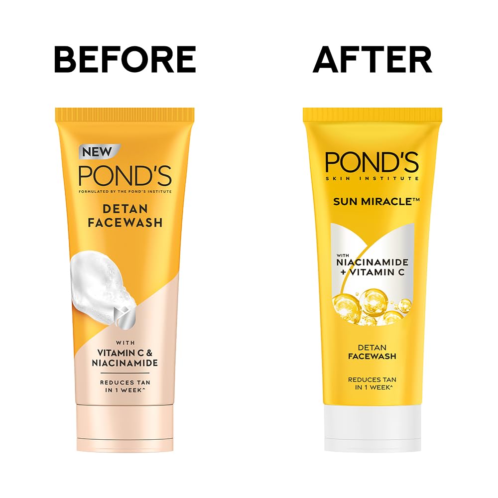 Ponds Detan Facewash with Vitamin C & Niacinamide | Grocsy