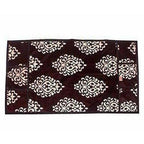 Floral Design Fridge Top Cover with 6 Utility Pockets - Brown Color | Grocsy