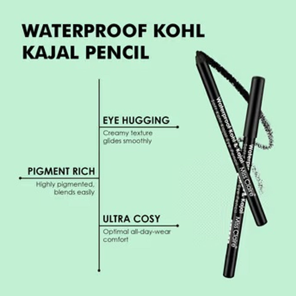 Miss Claire Waterproof Kohl & Kajal - Black | Grocsy