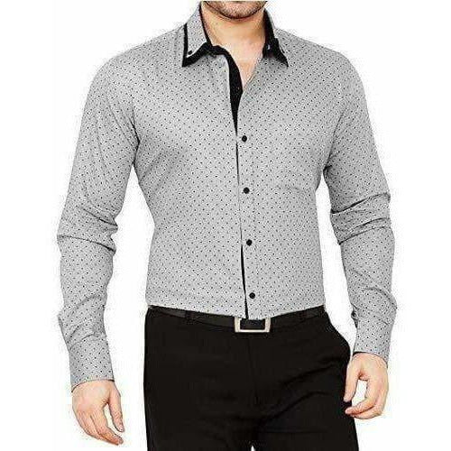 Men's Cotton Casual Polka Printed Shirt | Grocsy