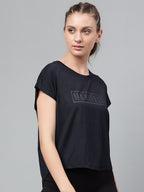 MKH Typography Printed Extended Sleeves Dri-FIT Relaxed Fit T-shirt | Grocsy