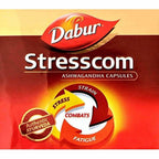 Dabur Stresscom Ashwagandha 12 Strips X 10 Capsules | Grocsy