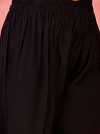 Joban Fashion Black Silk Embroidery Readymade Kurta Set | Grocsy