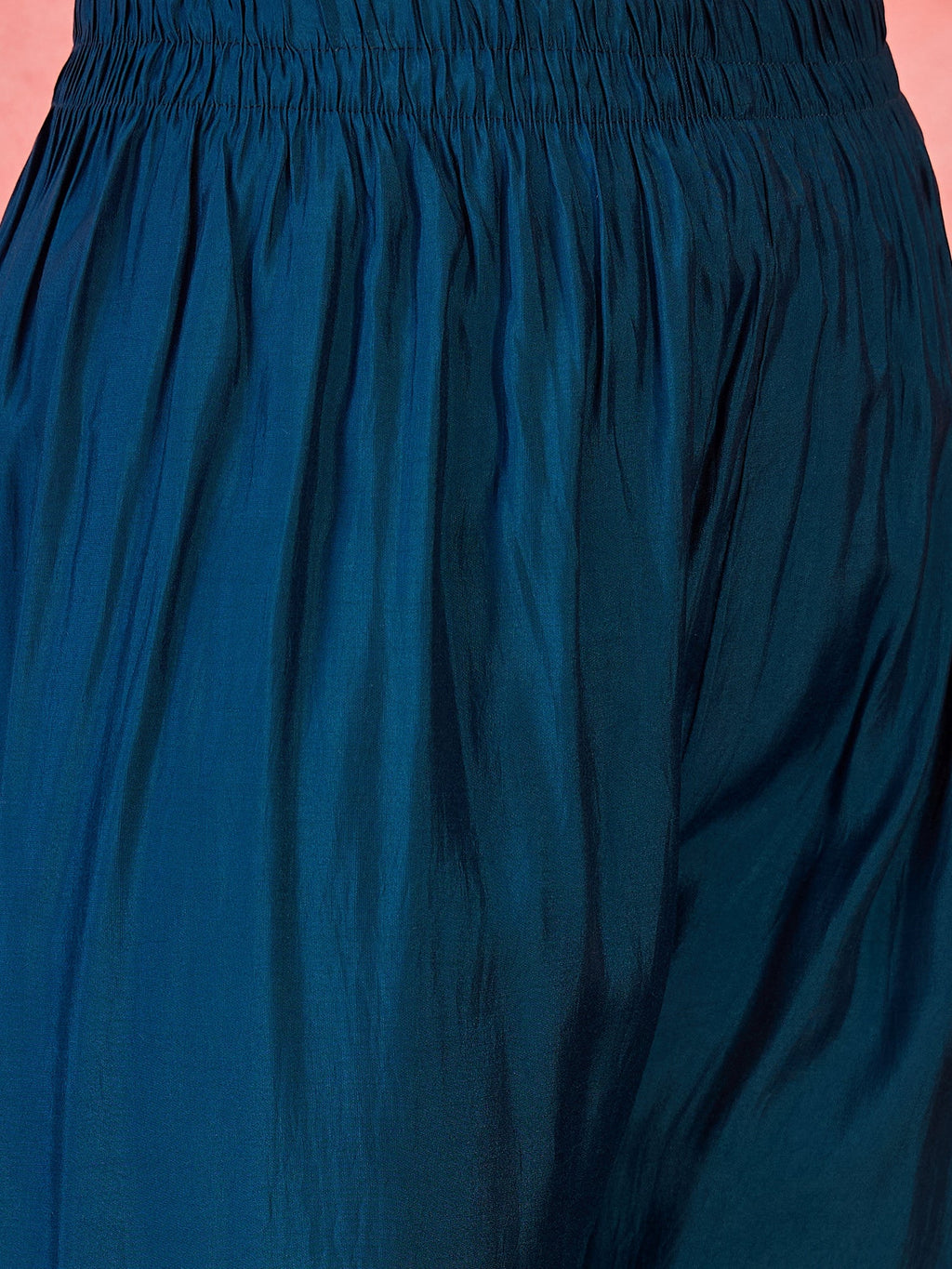 Joban Fashion Teal Silk Embroidery Readymade Kurta Set | Grocsy