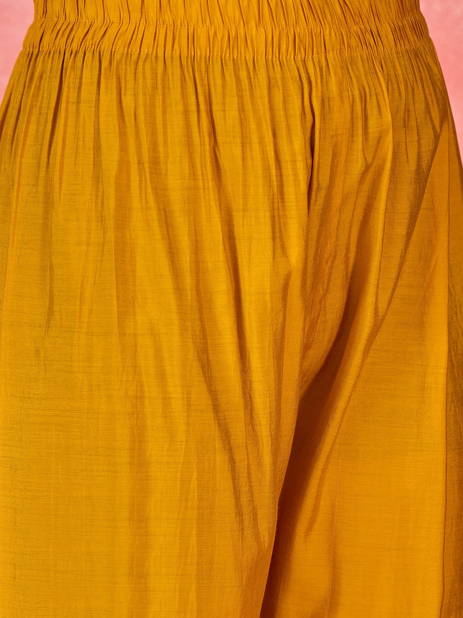 Joban Fashion Yellow Silk Embroidery Readymade Kurta Set | Grocsy