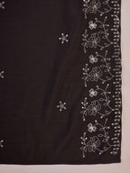 Joban Fashion Black Silk Embroidery Readymade Kurta Set | Grocsy