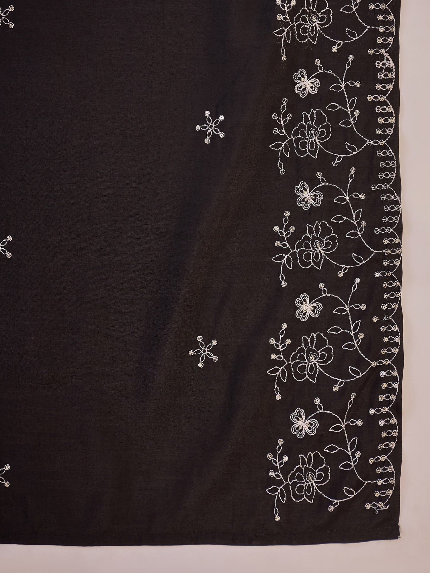 Joban Fashion Black Silk Embroidery Readymade Kurta Set | Grocsy