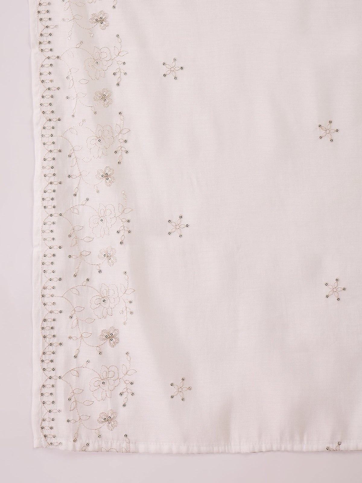 Joban Fashion White Silk Embroidery Readymade Kurta Set | Grocsy