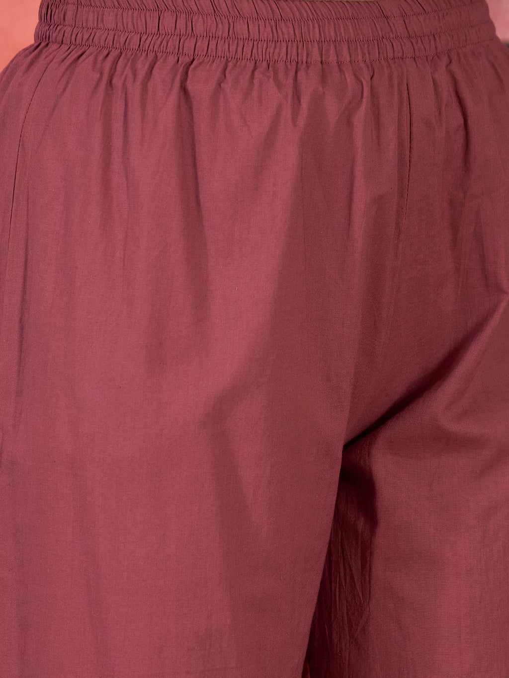 Joban Fashion Maroon Cotton Embroidery Readymade Kurta Set | Grocsy