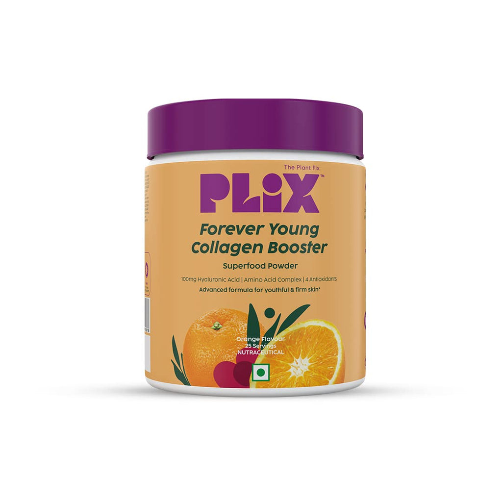 PLIX The Plant Fix Wholefood Collagen Builder Powder for Skin - Orange | Grocsy