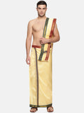 Sethukrishna Men Beige Solid Dhotis | Grocsy