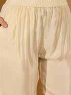 Joban Fashion Cream Silk Printed Readymade Kurta Set | Grocsy