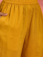 Joban Fashion Mustard Silk Embroidered Readymade Kurta Set | Grocsy