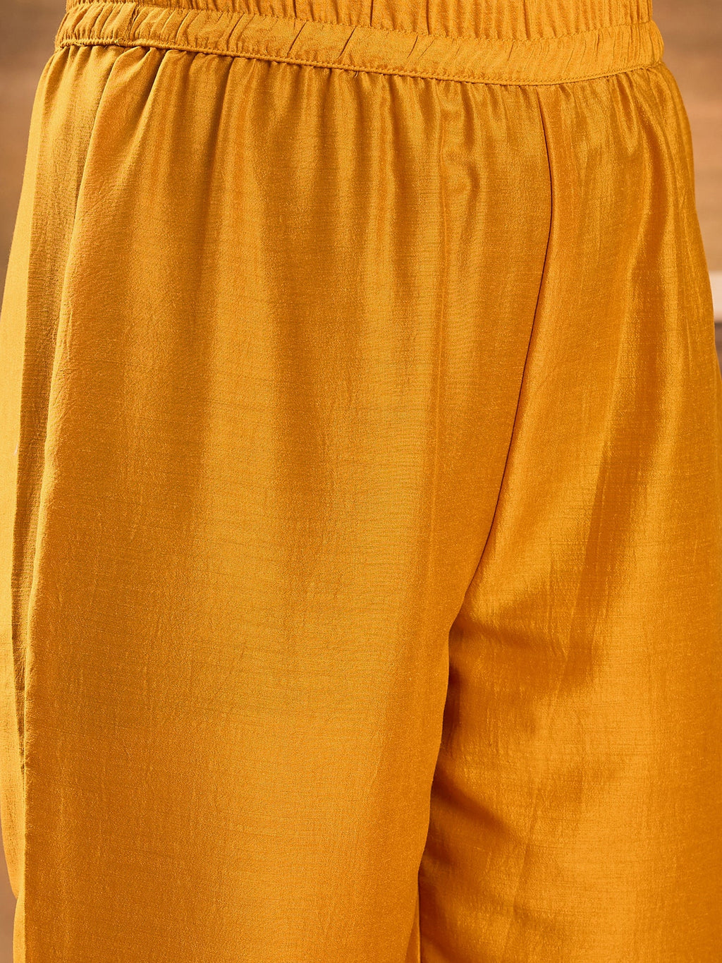 Joban Fashion Mustard Silk Embroidered Readymade Kurta Set | Grocsy