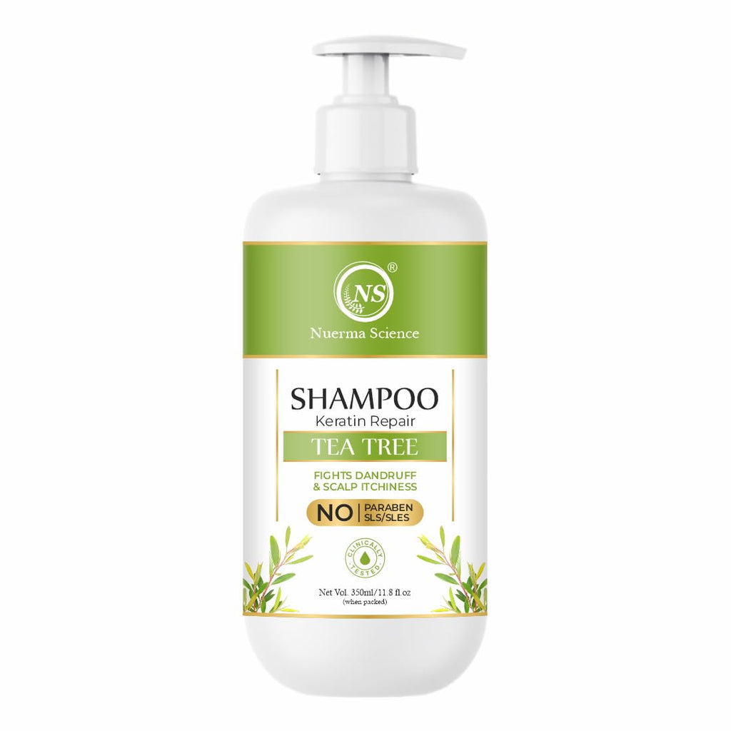 Nuerma Science Keratin Repair Tea Tree Shampoo for Shine, Soft & Frizz-Free Hair Damage Repair | Grocsy