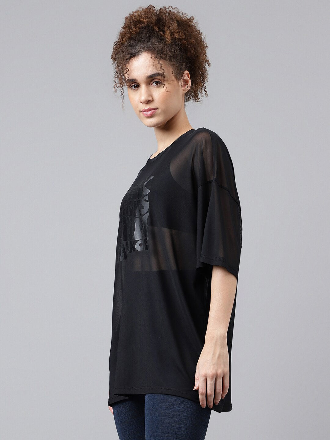MKH Typography Printed Dri-FIT Relaxed Fit Sports T-shirt | Grocsy