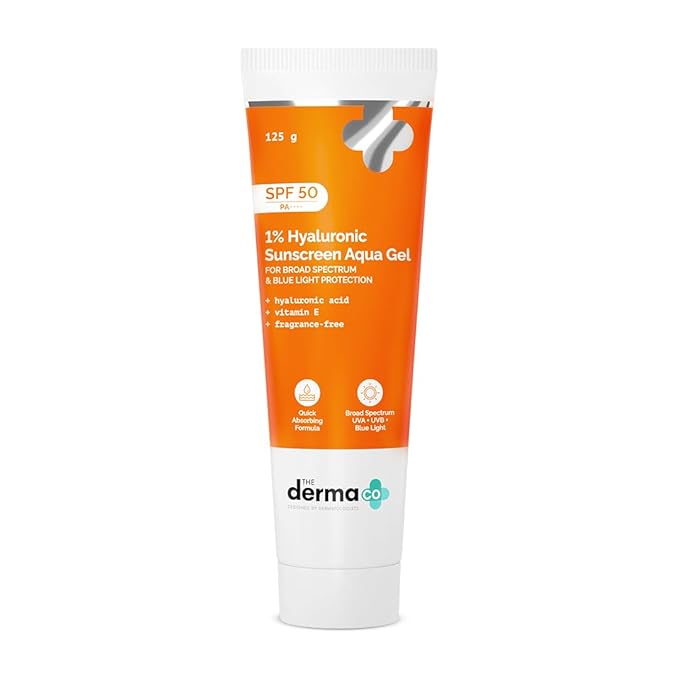 The Derma Co 1% Hyaluronic Sunscreen Aqua Gel | Grocsy