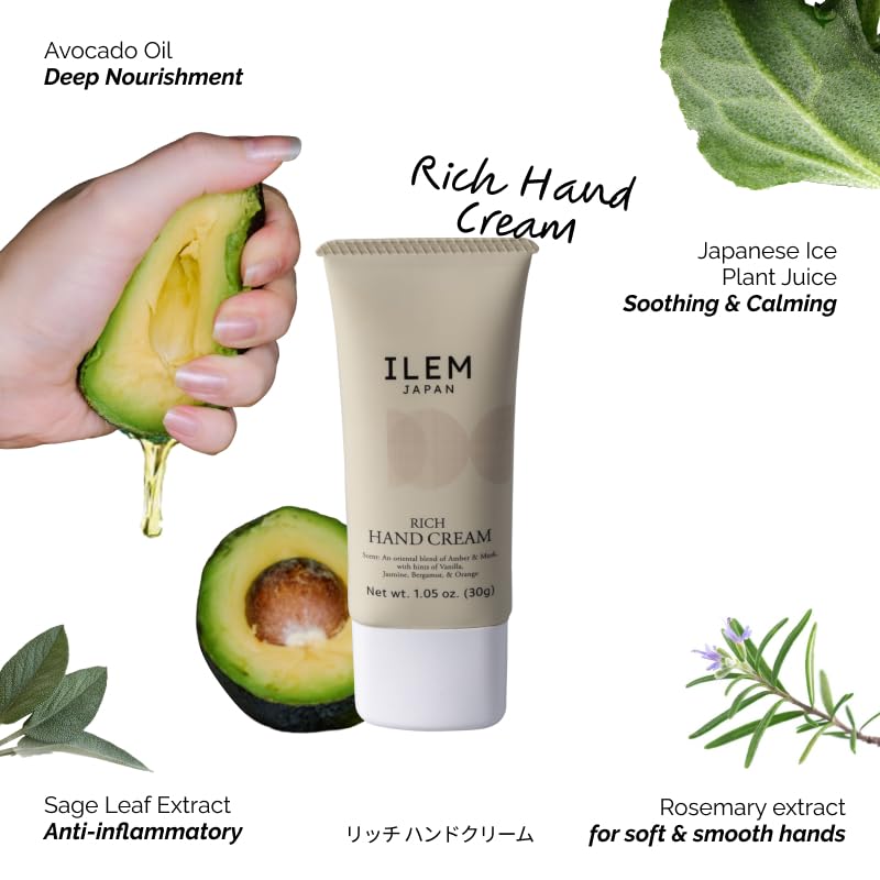 ILEM JAPAN Rich Hand Cream For Men & Women | Grocsy